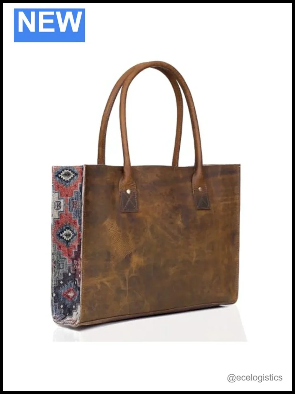 Full Grain Leather Shoulder Bag Tote Satchel Handbag Travel Shopping Carry
